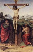 FRANCIA, Francesco Crucifixion with Sts John and Jerome de Spain oil painting artist